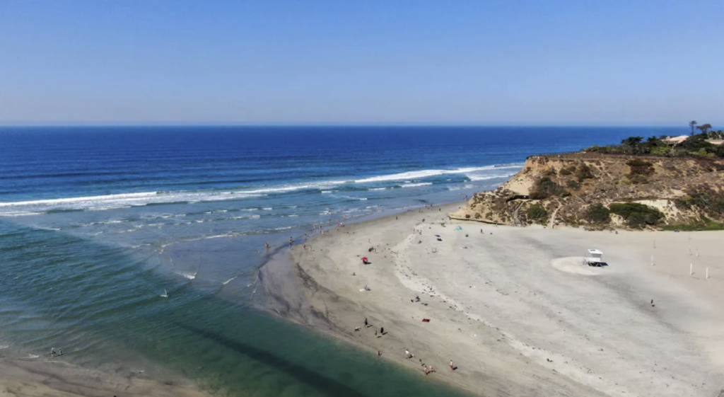 North Beach Dog Beach in Del Mar California along the North County San Diego coastline